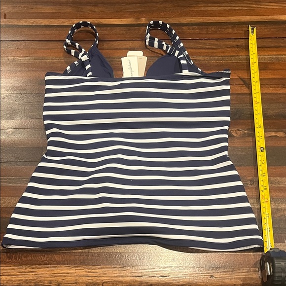 Tommy Bahama Women's Navy and White Striped Swim Top - Picture 3 of 3